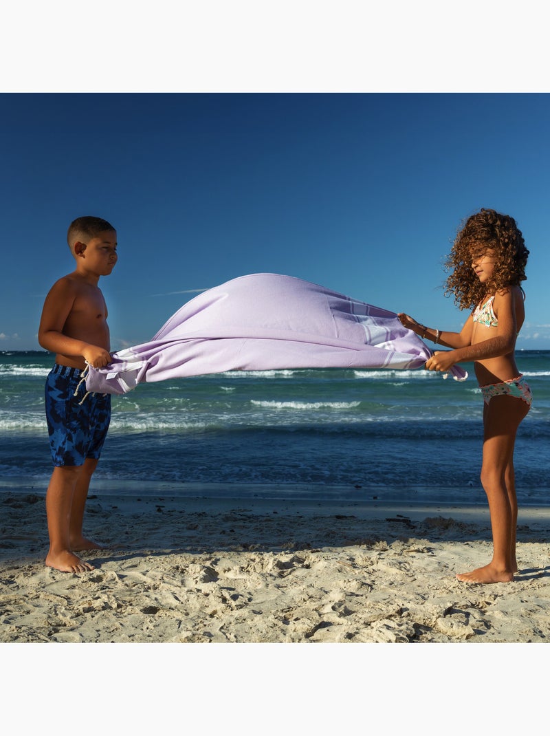 Fouta infantil toalla playa algodón reciclado | Reva Verde claro - Kiabi