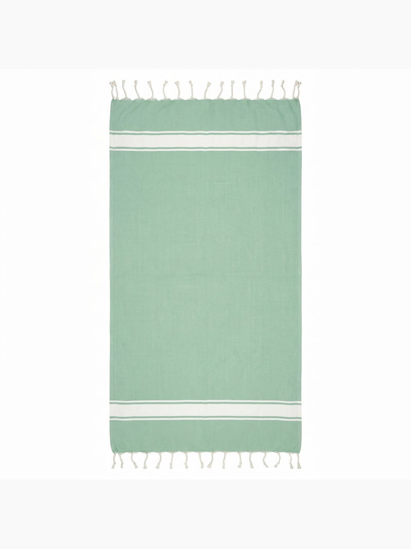 Fouta infantil toalla playa algodón reciclado | Reva Verde claro - Kiabi