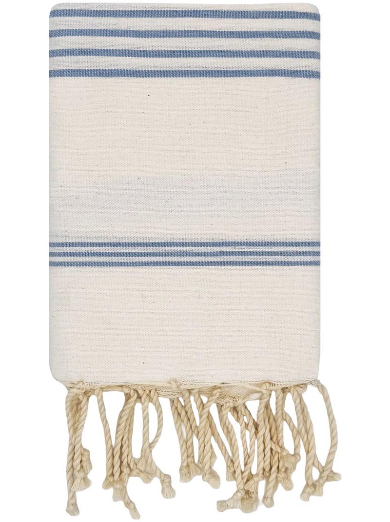 Fouta toalla de playa infantil algodón reciclado | Reva Azul cielo - Kiabi