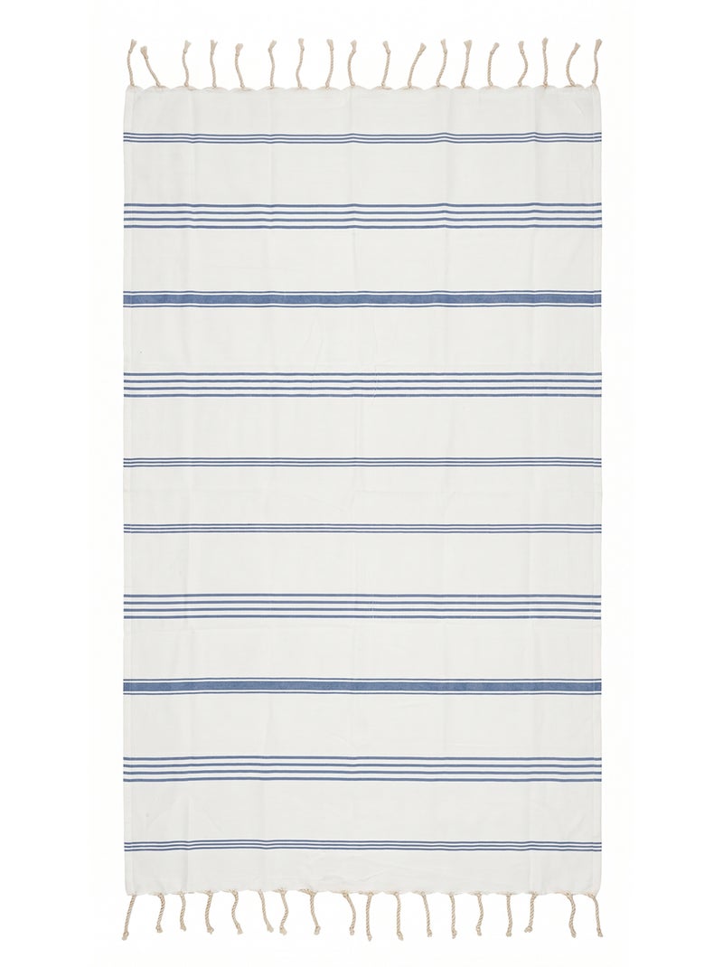 Fouta toalla de playa infantil algodón reciclado | Reva Azul cielo - Kiabi