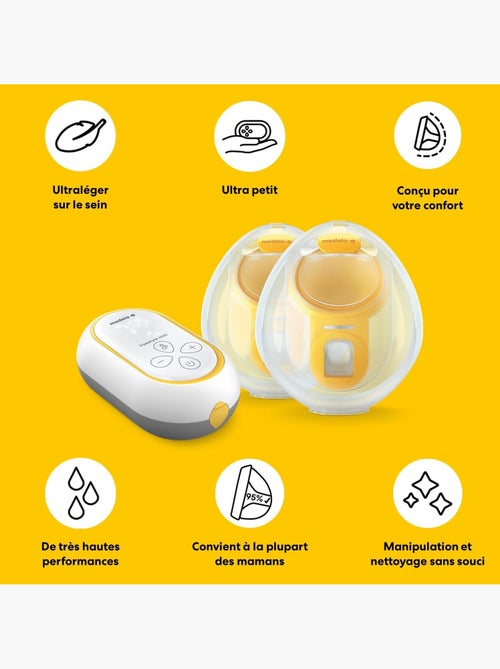 Freestyle Mini Hands-free MEDELA - Extractor de leche eléctrico portátil único de 24 mm - Fácil de - Kiabi Freestyle Mini Hands-free MEDELA - Extractor de leche eléctrico portátil único de 24 mm - Fácil de - Kiabi