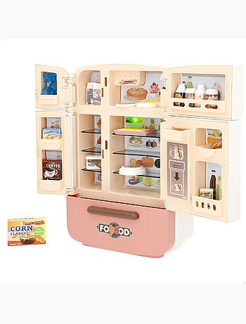 Frigorífico miniatura con alimentos luz y sonido my mini world