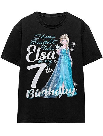Frozen - Camiseta Bright Like Elsa 7 Cumpleaños para Adultos Unisex