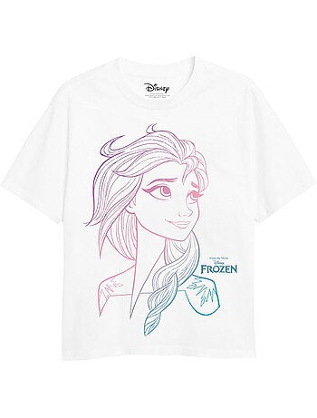 Frozen - Camiseta de Elsa Boceto Degradado Niñas