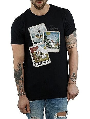 Frozen - Camiseta de Olaf Polaroid de Algodón para Hombre