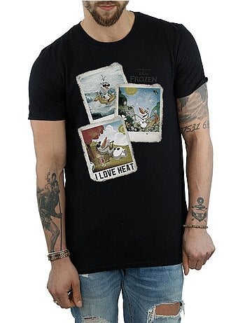 Frozen - Camiseta de Olaf Polaroid de Algodón para Hombre