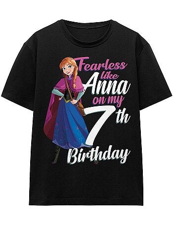 Frozen - Camiseta Fearless Like Anna 7 Cumpleaños para Adultos Unisex