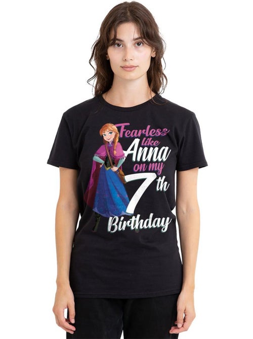 Frozen - Camiseta Fearless Like Anna 7 Cumpleaños para Adultos Unisex - Kiabi