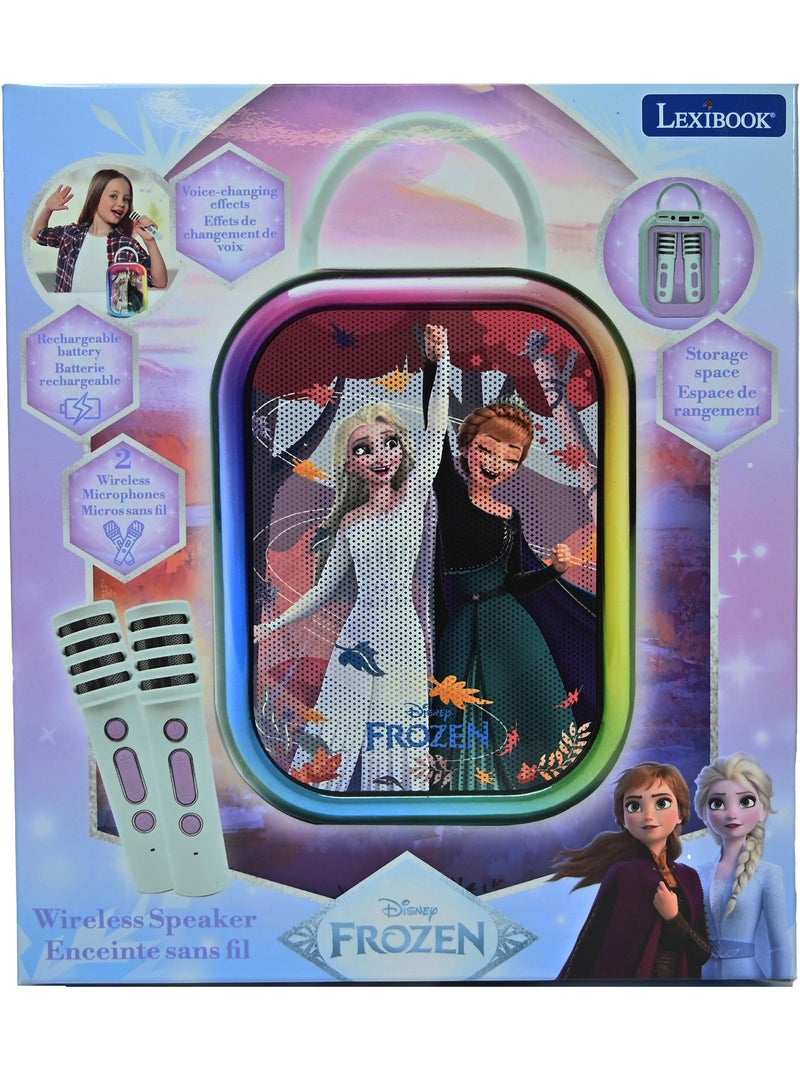 Frozen bluetooth karaoke con 2 micrófonos inalámbricos Azul - Kiabi