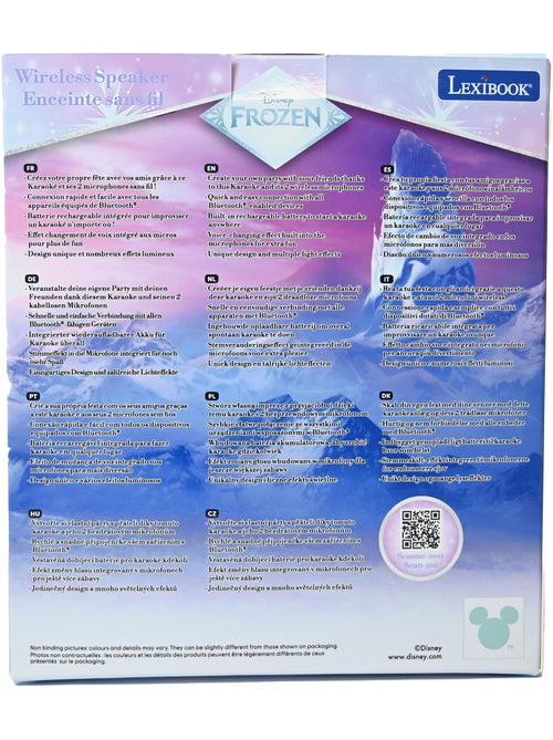 Frozen bluetooth karaoke con 2 micrófonos inalámbricos - Kiabi Frozen bluetooth karaoke con 2 micrófonos inalámbricos - Kiabi
