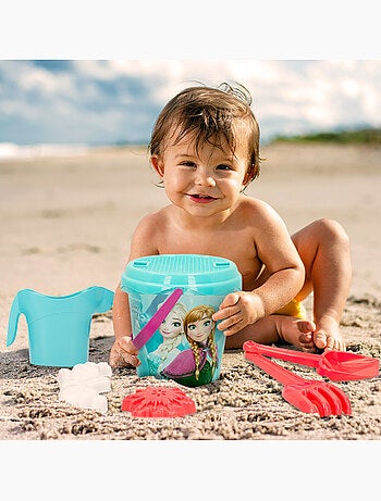 Frozen set cubo de playa c/accesorios y mochila transporte