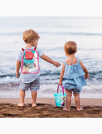 Frozen set cubo de playa c/accesorios y mochila transporte