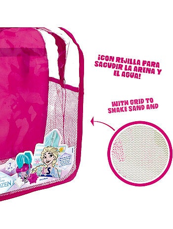 Frozen set cubo playa con accesorios mochila y poncho