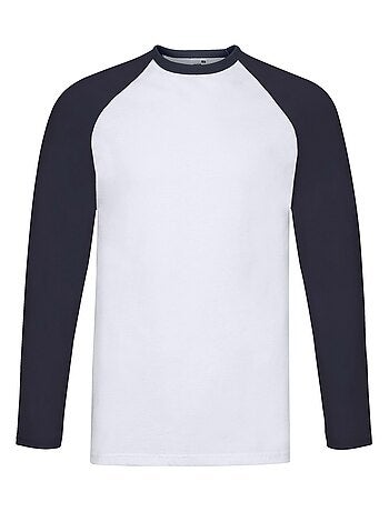 Fruit of the Loom - Camiseta Baseball de Manga Larga para Hombre