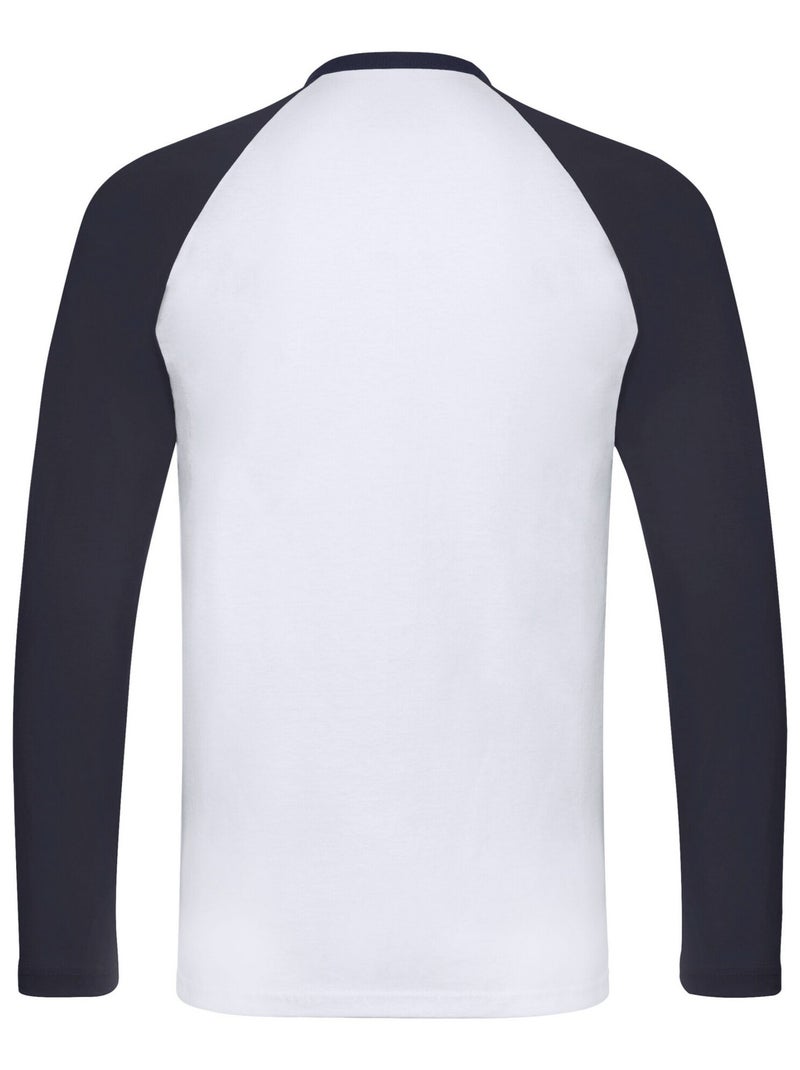 Fruit of the Loom - Camiseta Baseball de Manga Larga para Hombre Blanco nacarado - Kiabi