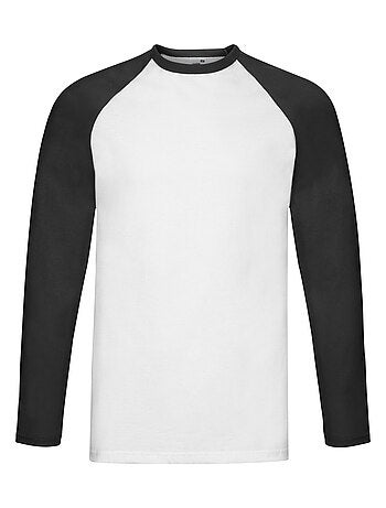 Fruit of the Loom - Camiseta Baseball de Manga Larga para Hombre