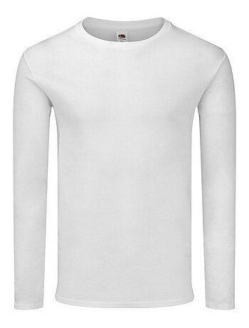 Fruit of the Loom - Camiseta Iconic 140 de Manga Larga para Hombre