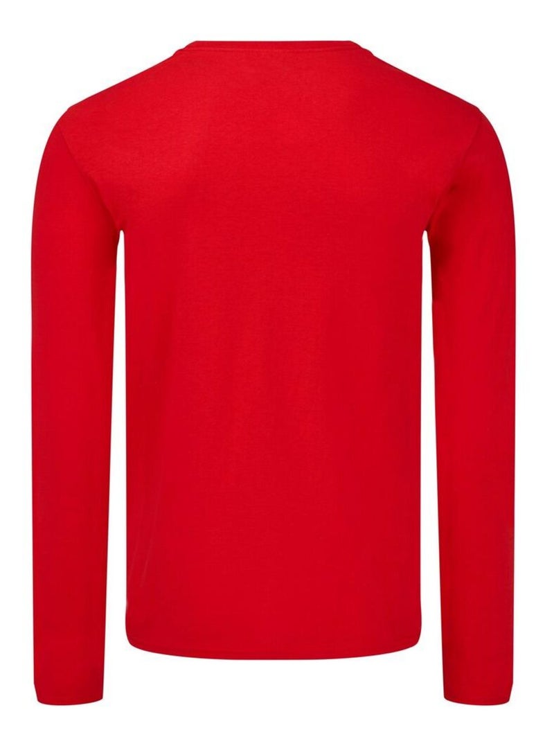 Fruit of the Loom - Camiseta Iconic 150 de Manga Larga para Hombre Rojo - Kiabi