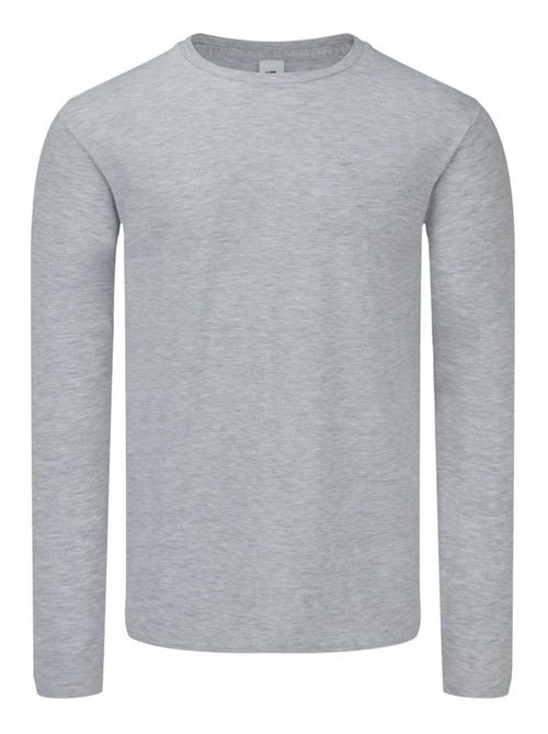Fruit of the Loom - Camiseta Iconic 150 Lisos de Jaspeado de Manga Larga para Hombre - Kiabi