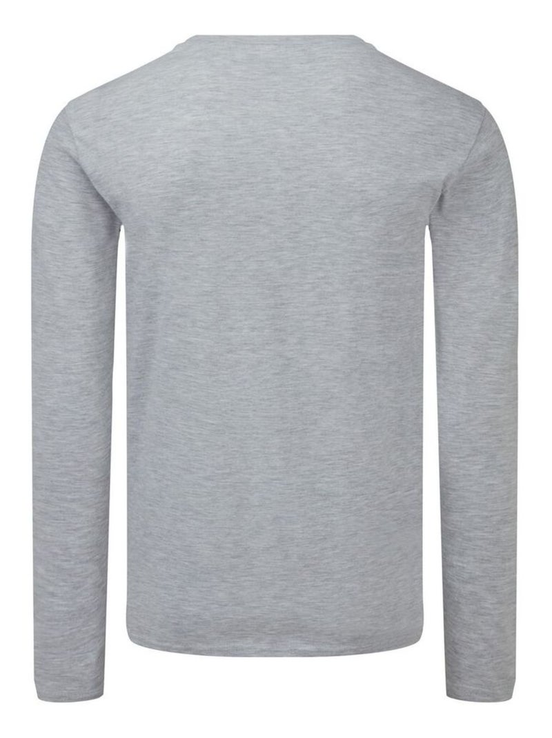 Fruit of the Loom - Camiseta Iconic 150 Lisos de Jaspeado de Manga Larga para Hombre Gris jaspeado - Kiabi