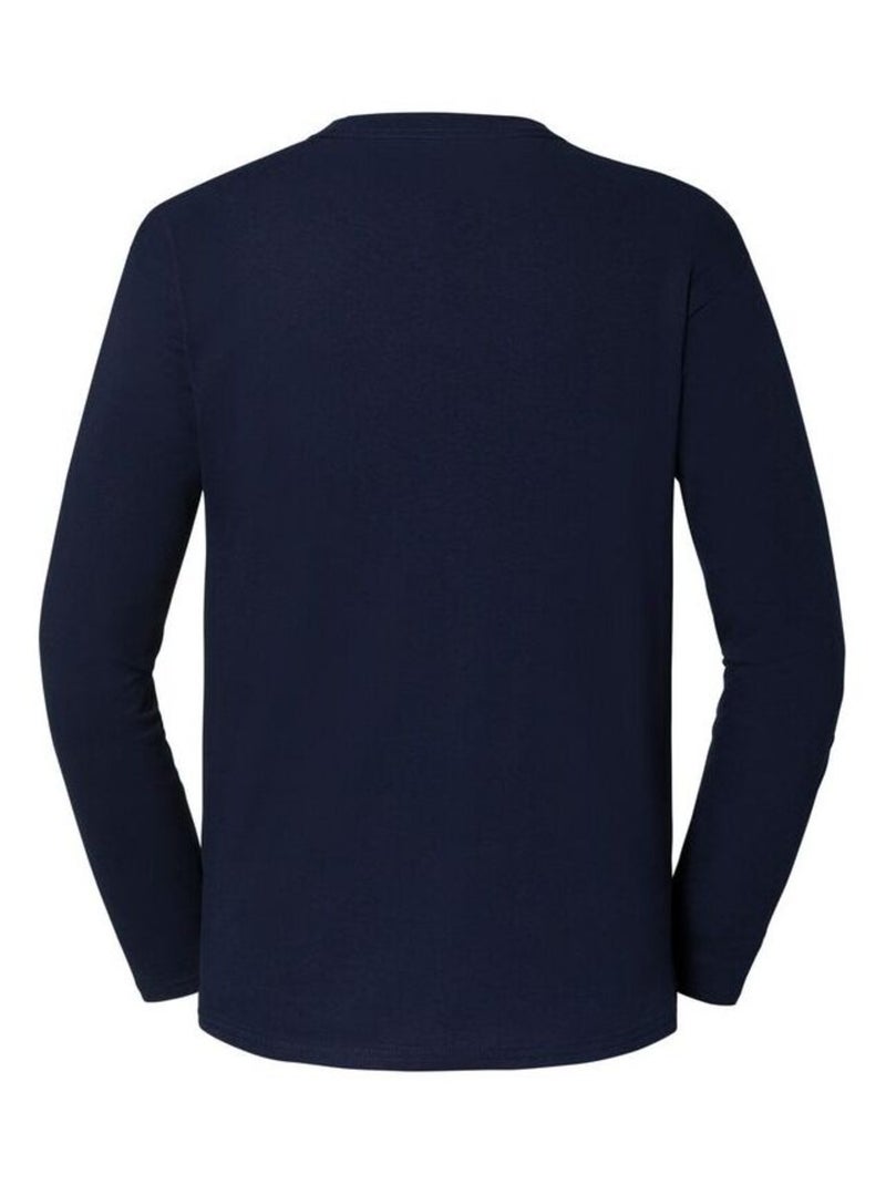 Fruit of the Loom - Camiseta Iconic 195 Premium de Algodón Ringspun de Manga Larga para Hombre Azul noche - Kiabi