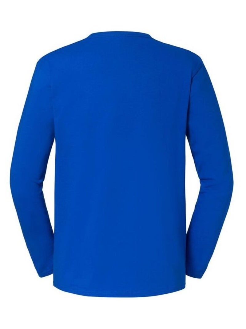 Fruit of the Loom - Camiseta Iconic 195 Premium de Algodón Ringspun de Manga Larga para Hombre Azul real - Kiabi