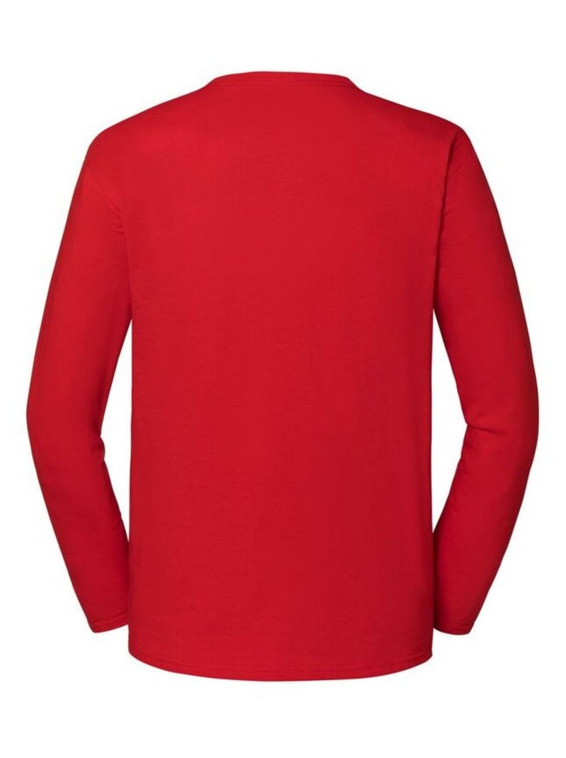 Fruit of the Loom - Camiseta Iconic 195 Premium de Algodón Ringspun de Manga Larga para Hombre Rojo - Kiabi