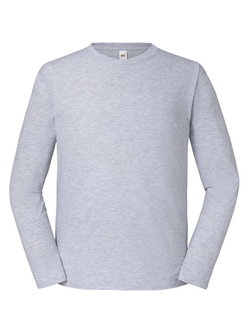 Fruit of the Loom - Camiseta Iconic 195 Premium de Jaspeado de Manga Larga para Hombre - Kiabi