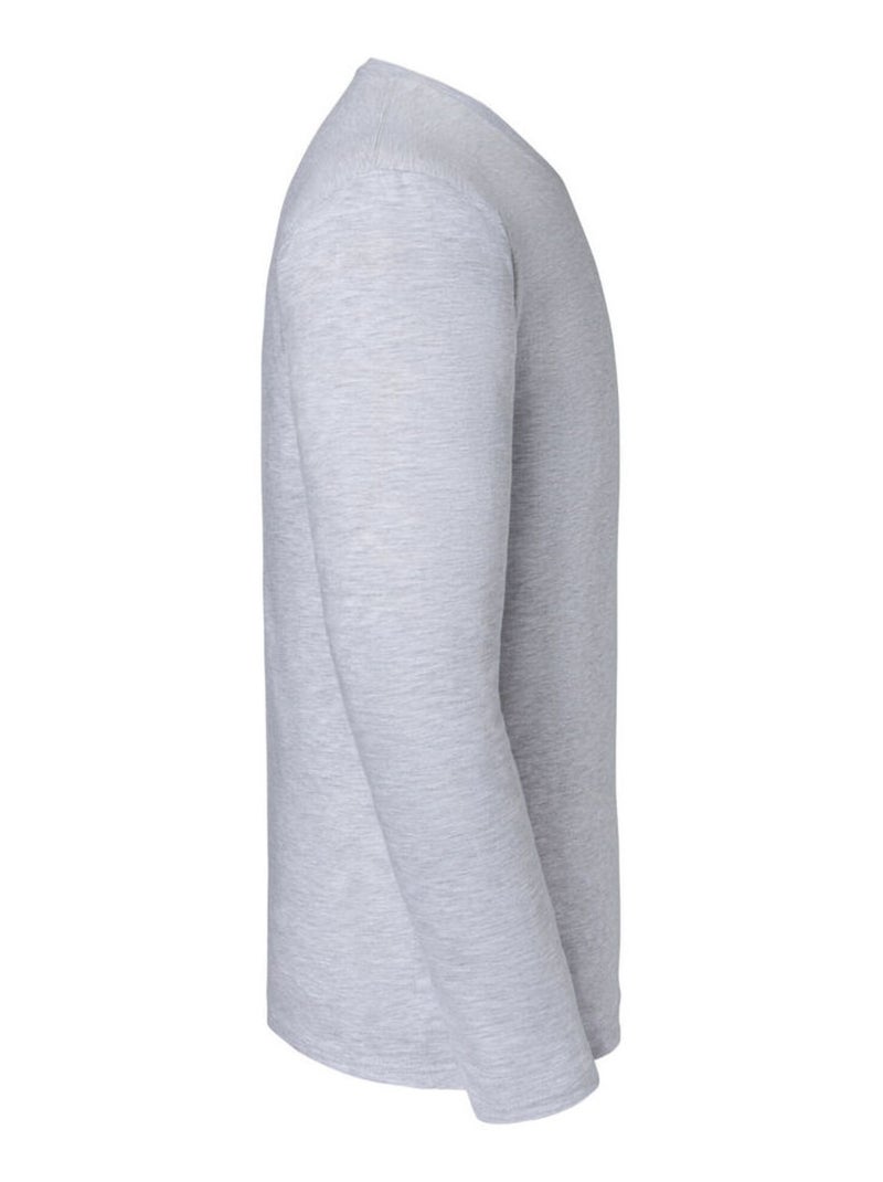 Fruit of the Loom - Camiseta Iconic 195 Premium de Jaspeado de Manga Larga para Hombre Gris - Kiabi