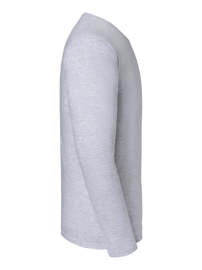 Fruit of the Loom - Camiseta Iconic de Jaspeado de Manga Larga para Adultos Unisex Gris jaspeado - Kiabi