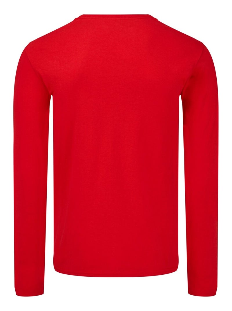 Fruit of the Loom - Camiseta Iconic de Manga Larga para Adultos Unisex Rojo - Kiabi