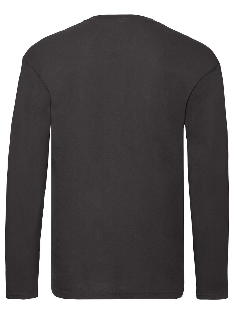 Fruit of the Loom - Camiseta Original de Manga Larga para Adultos Unisex Negro - Kiabi