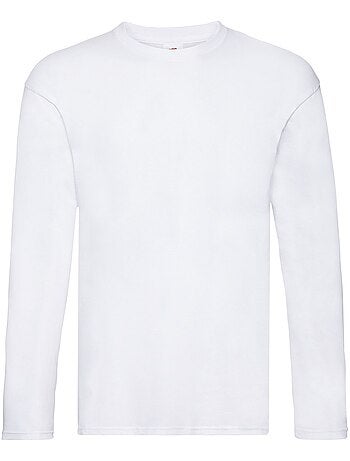 Fruit of the Loom - Camiseta Original Lisos de Manga Larga para Adultos Unisex