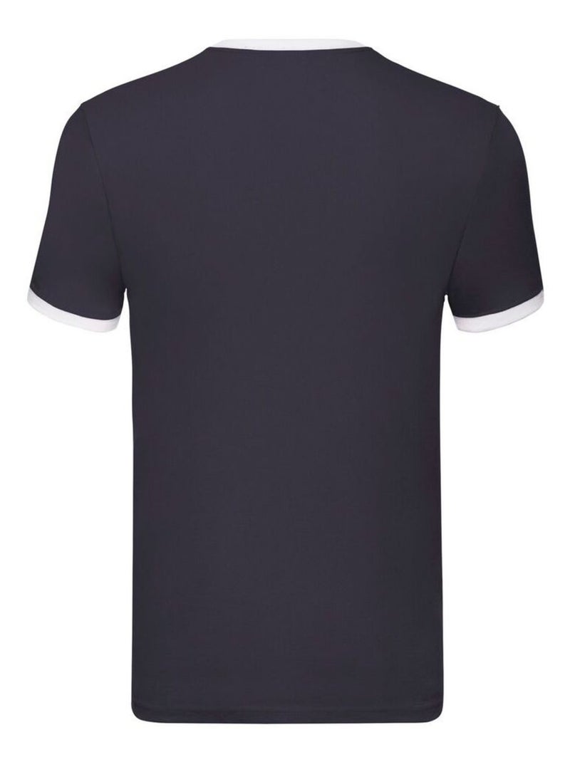 Fruit of the Loom - Camiseta Ringer para Hombre Azul Azul marino Blanco - Kiabi