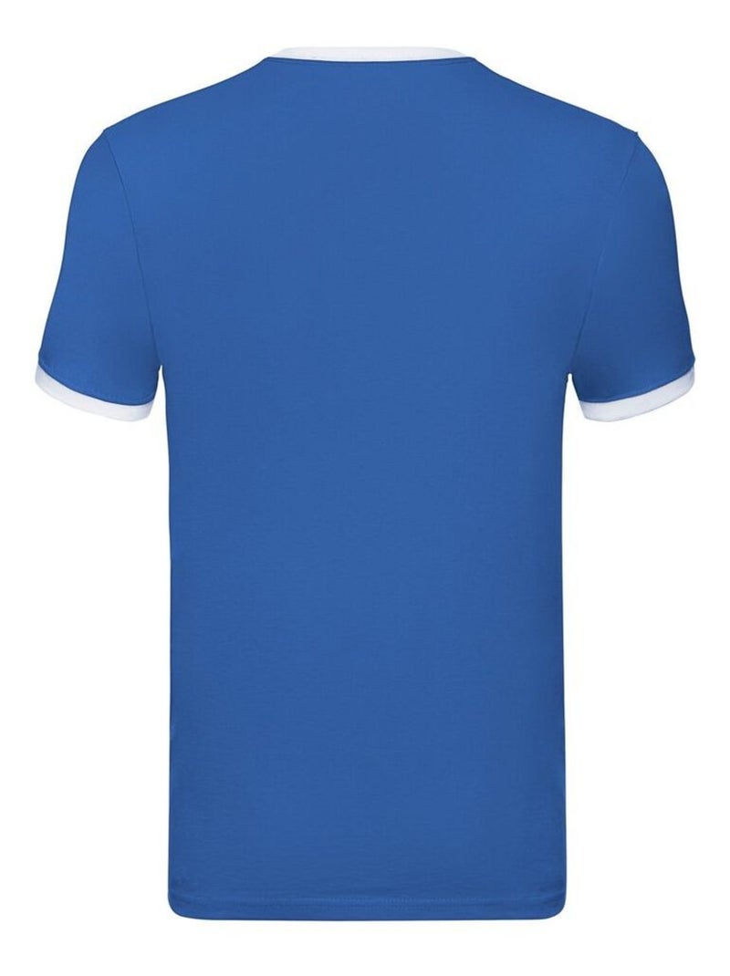 Fruit of the Loom - Camiseta Ringer para Hombre Azul real - Kiabi