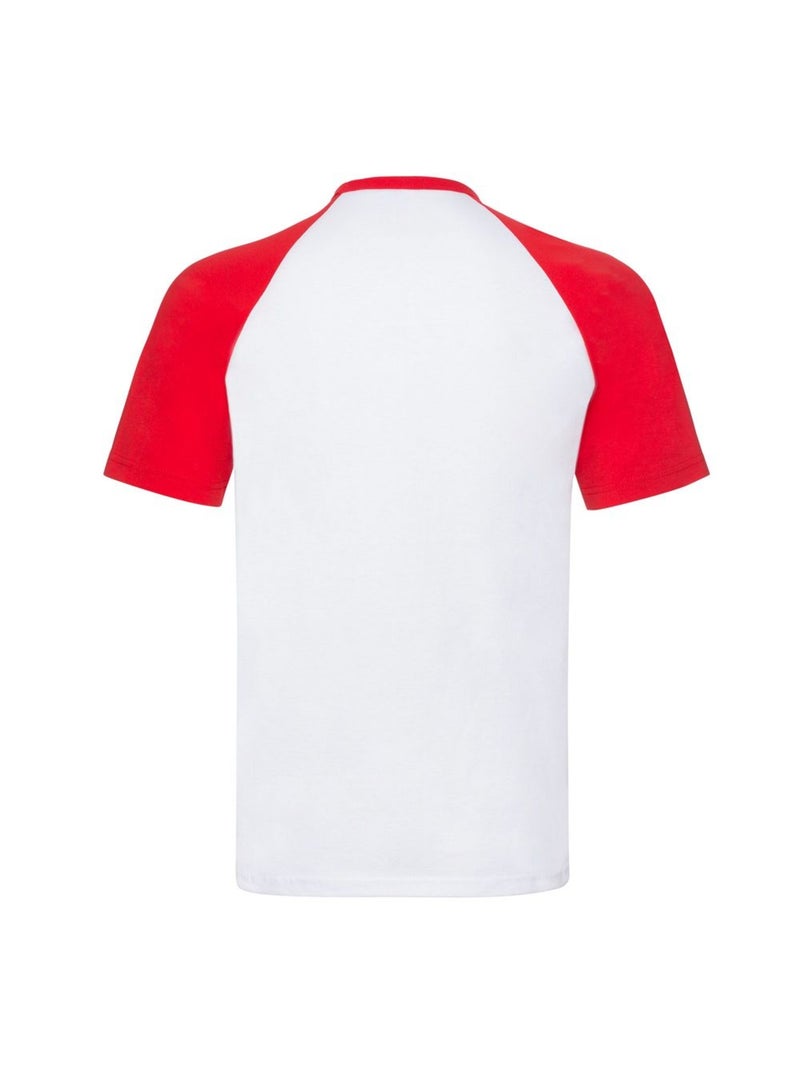 Fruit of the Loom - Camiseta Valueweight Béisbol para Hombre Blanco/Rojo - Kiabi