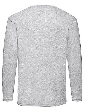 Fruit of the Loom - Camiseta Valueweight de Jaspeado de Manga Larga para Hombre