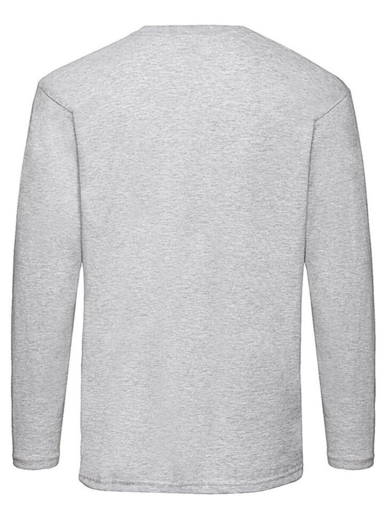 Fruit of the Loom - Camiseta Valueweight de Jaspeado de Manga Larga para Hombre Gris jaspeado - Kiabi