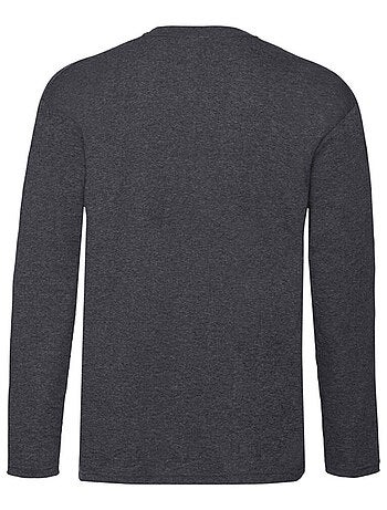 Fruit of the Loom - Camiseta Valueweight de Jaspeado de Manga Larga para Hombre