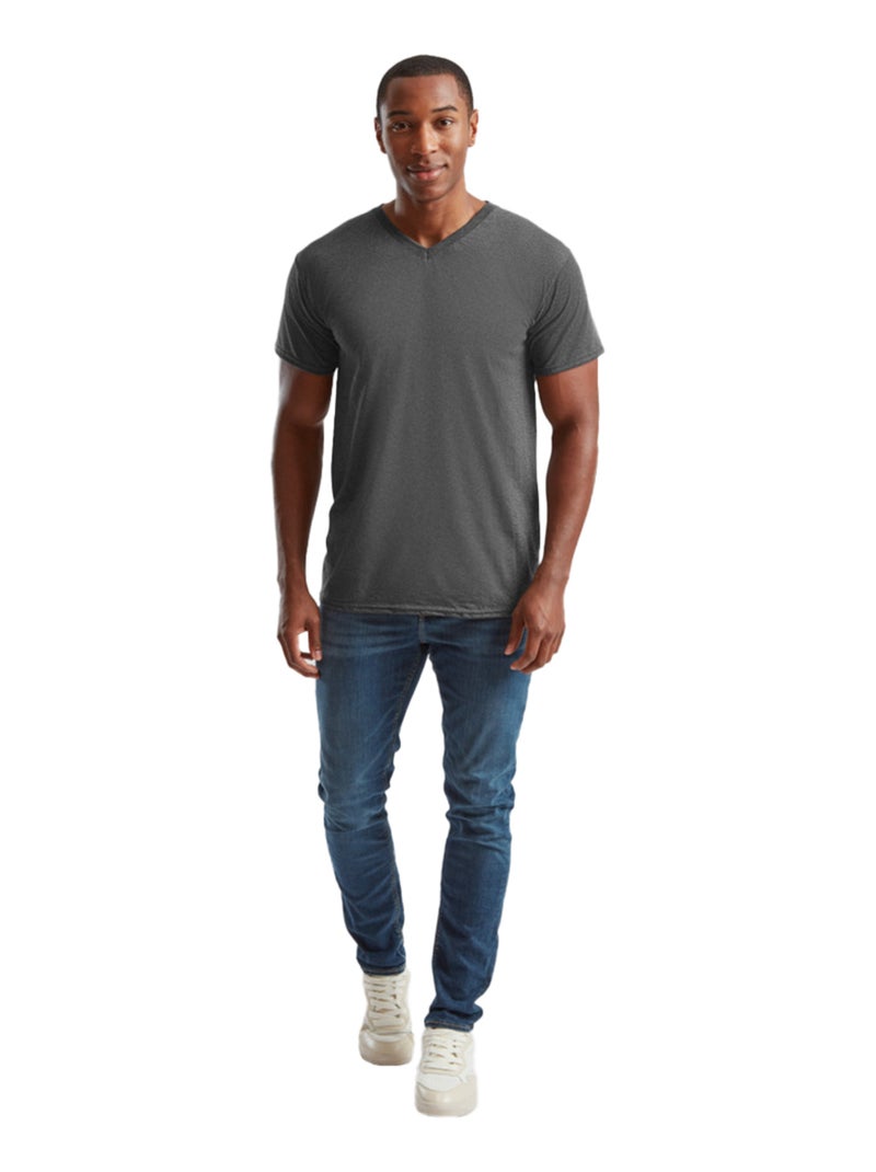 Fruit of the Loom - Camiseta Valueweight de Jaspeado para Adultos Unisex Gris oscuro - Kiabi