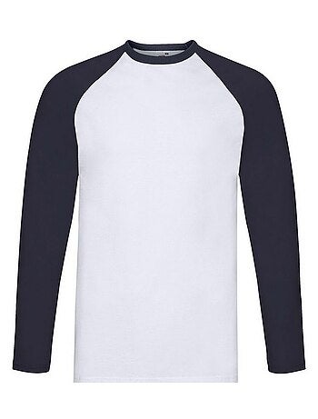 Fruit of the Loom - Camiseta Valueweight de Manga Larga Béisbol para Hombre