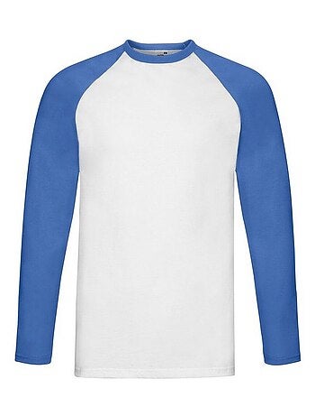 Fruit of the Loom - Camiseta Valueweight de Manga Larga Béisbol para Hombre