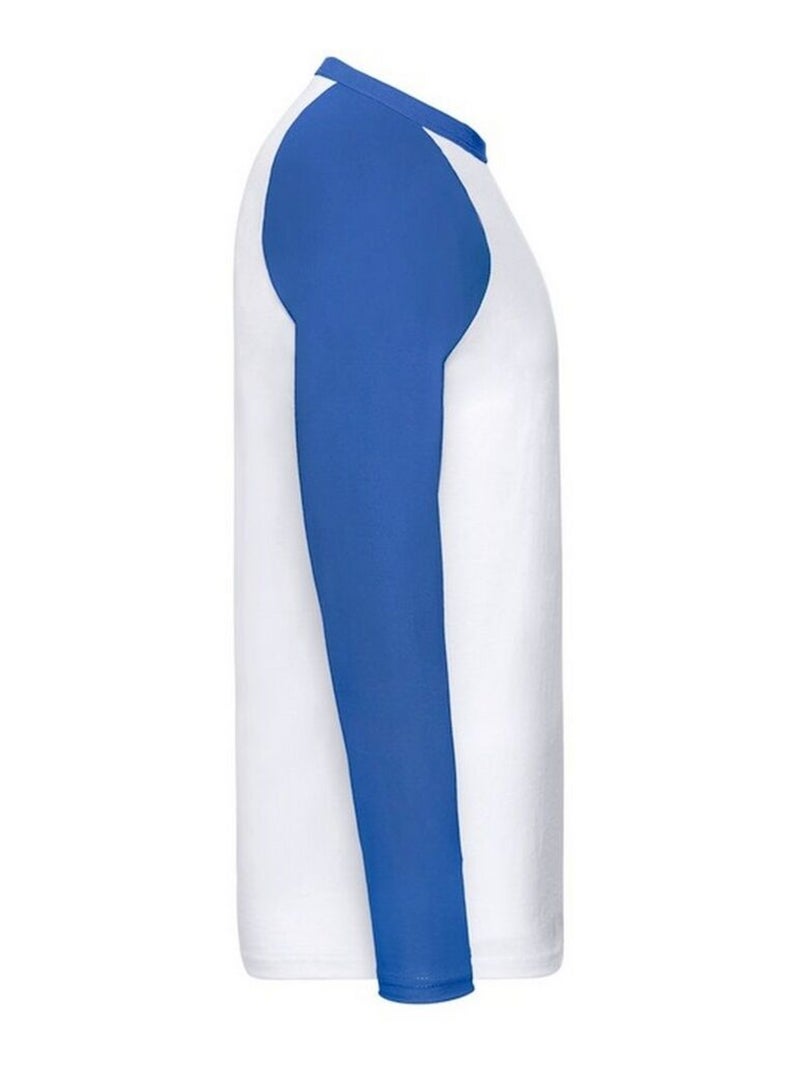 Fruit of the Loom - Camiseta Valueweight de Manga Larga Béisbol para Hombre Blanco - Kiabi