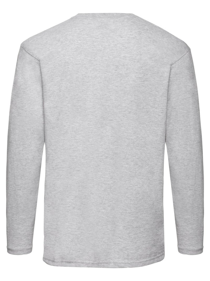 Fruit of the Loom - Camiseta Valueweight de Manga Larga para Adultos Unisex Gris jaspeado - Kiabi