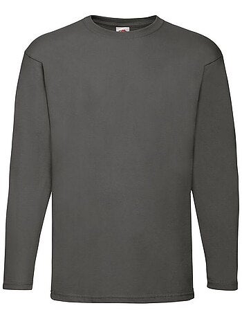 Fruit of the Loom - Camiseta Valueweight de Manga Larga para Hombre