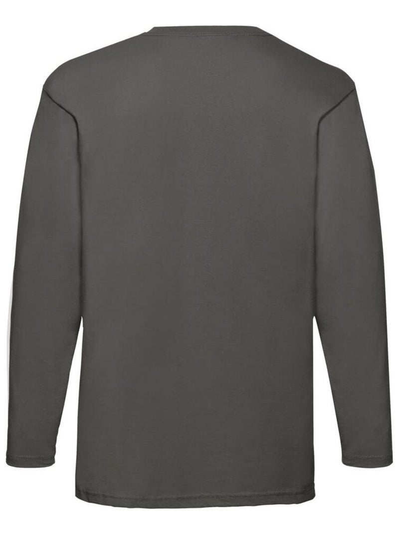 Fruit of the Loom - Camiseta Valueweight de Manga Larga para Hombre Gris oscuro - Kiabi