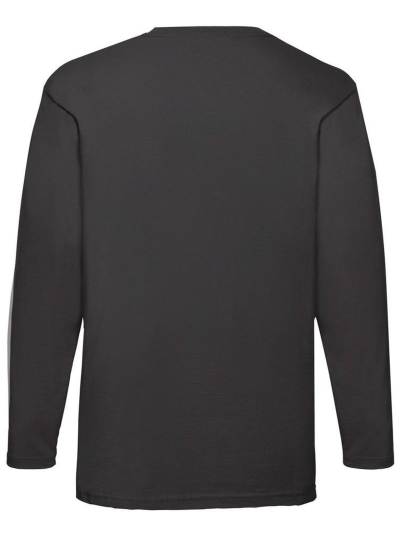 Fruit of the Loom - Camiseta Valueweight de Manga Larga para Hombre Negro - Kiabi