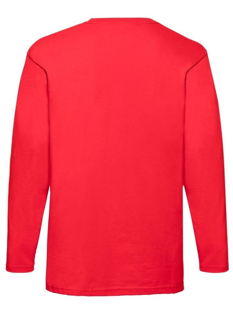 Fruit of the Loom - Camiseta Valueweight de Manga Larga para Hombre Rojo - Kiabi