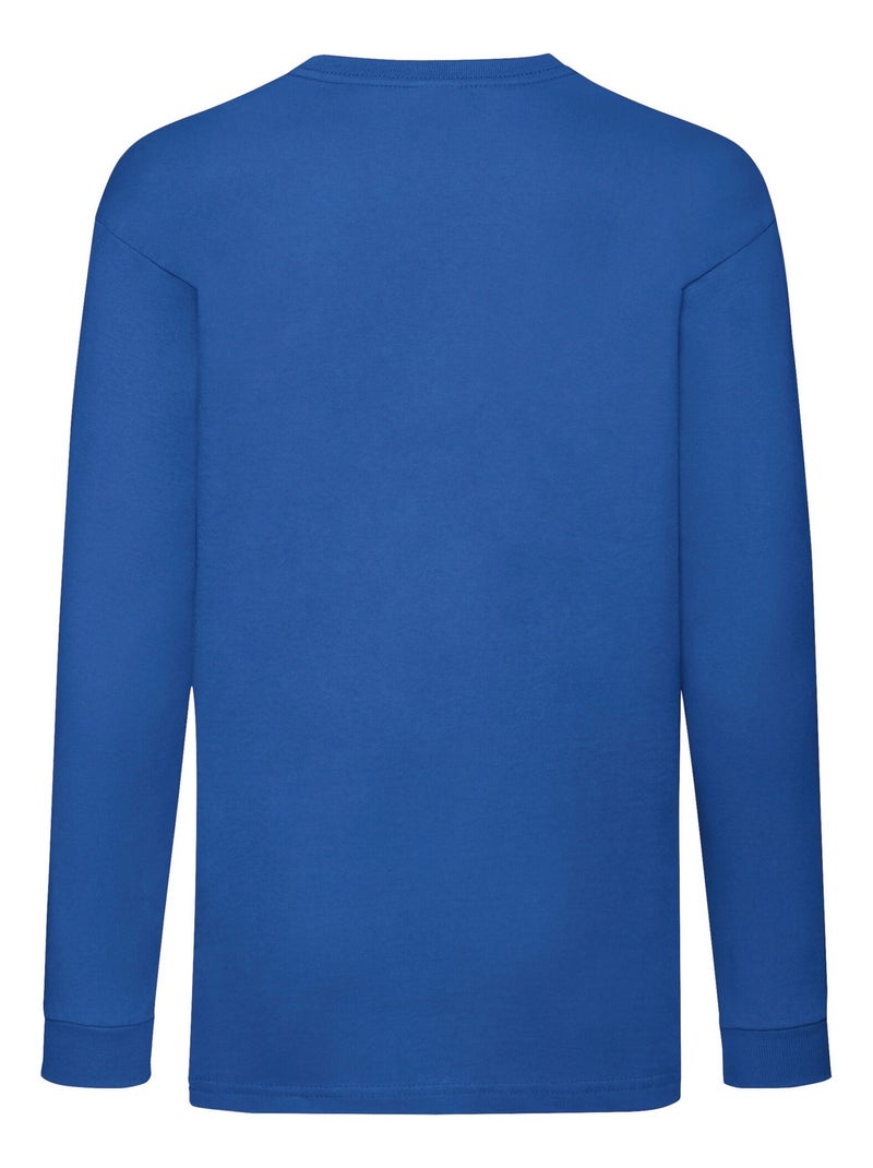 Fruit of the Loom - Camiseta Valueweight de Manga Larga para Niños/Niñas Azul real - Kiabi