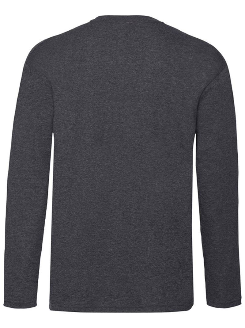 Fruit of the Loom - Camiseta Valueweight de Polialgodón de Manga Larga para Adultos Unisex Gris oscuro - Kiabi
